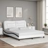 vidaXL Bettgestell mit LED ohne Matratze "Hvar" Weiß und Schwarz 160x200 cm 3213947 Bild 4