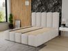 Polsterbett Aura - Bettkasten mit Gasdruckfedern - Doppelbett mit Lattenrost, Bett mit Polsterkopfteil, Bettgestell, Schlafzimmer, Bouclé-Stoff (140 x 200 cm, Beige (Coral 65)) Bild 4