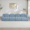 4-Sitzer modulares Sofa aus Granulierter Fleece, frameless, 366 x 104 x 79 cm, Blau Bild 3