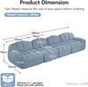 4-Sitzer modulares Sofa aus Granulierter Fleece, frameless, 366 x 104 x 79 cm, Blau Bild 4