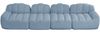 4-Sitzer modulares Sofa aus Granulierter Fleece, frameless, 366 x 104 x 79 cm, Blau Bild 5