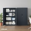 STEELSØN 'Regulus' Aktenschrank, Metall, anthrazit, 140x90x40cm, abschließbar, Metallschrank mit 4 Fächern, geeignet als Werkzeugschrank Bild 2