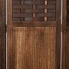 Paravent Raumteiler 3 teilig Holz Trennwand Rattan Optik Sichtschutz Braun Bild 5