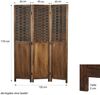 Paravent Raumteiler 3 teilig Holz Trennwand Rattan Optik Sichtschutz Braun Bild 4