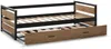 Vente-unique - BOSTON Bett MetallHolz, PlatteHolz, Platte Beige - B 98,5 cm x H 62 cm x L 200 cm Bild 5