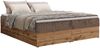 Polsterbett mit Bettkasten, Boxspringbett ohne Kopfteil WOOD ZERO, 7-Zonen Multipocket-Matratze und Topper, modernes Bett für Schlafzimmer - Braun Cordstoff - 180 x 200 cm - H3 Bild 4