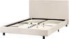 Bett mit Lattenrost Stoff ALBI 140 x 200 cm Beige Bild 4