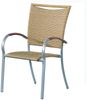 Inko Stapelsessel New York Alu silber/Geflecht natur/Teak Stapelstuhl 65x58x95 cm Bild 2