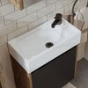 Roomart MINI-50 Badmöbel Set– 3-teiliges Badezimmermöbel Set - Unterschrank, Waschbecken & Spiegelschrank - H 45 x B 25 x T 49 cm • Anthrazit-Eiche Bild 5