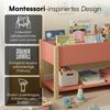 Bellabino 'Teme' Kinderbücherregal, terrakotta, 80x40x44 cm, Holz, Montessori Kinderregal mit 4 Fächern und Ablagefläche Bild 3