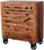 RUSTIC Schuhschrank Lackiertes Mangoholz Natur Bild 4