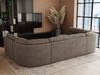 Ecksofa, Sofa big XXL, Wellenfedern, Wohnlandschaft XXL, mit Schlaffunktion - COMODO U - Braun Velours - Topper T25 Bild 4