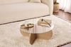 Stylish Coffee Table, Sapphire Oak & Transparent, 75 x 35 x 75 cm | 100% Tempered Glass Top, 100% Melamine Coated Frame, Durable & Modern Design Bild 2
