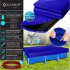 KESSER® Solar Poolabdeckung Pool Abdeckplane | Poolplane aus 200g/m² PE Material Inkl. Stahlseil + Seilspanner mit ösen Solarplane Abdeckung UV-resistente Sommer & Winter Blau / Schwarz, Eckig 304 x 210 cm Bild 2