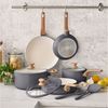 GREENPAN Pfannen-Set Essence 5-tlg. Topf & Pfannenset grau Antihaft Spülmaschinenfest, Aluminium, PFAS-frei, kratzfest, alle Herdarten, Backofengeeignet, Ø 18–26 cm Set Bild 2