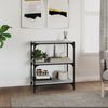 Bücherregal | Standregal Grau Sonoma 60x33x70,5 cm Holzwerkstoff und Stahl Bild 2
