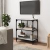 Bücherregal | Standregal Grau Sonoma 60x33x70,5 cm Holzwerkstoff und Stahl Bild 3