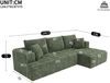 3-4-Sitzer modulares Ecksofa B 244,5 x T 136 x H 79 cm aus Chenille in Grün Bild 5