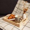 Creative Deco Tablett Serviertablett Holz mit Griff, Tablett Holz mit Griff Bild 3