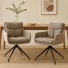 CLP 2er Set Esszimmerstühle Somers Stoff 180° Schwenkfunktion mit Rückenlehne,taupe Bild 3