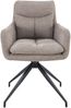 CLP 2er Set Esszimmerstühle Somers Stoff 180° Schwenkfunktion mit Rückenlehne,taupe Bild 5