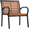 vidaXL Gartenstühle 2 Stk. Stahl und WPC Schwarz und Braun 312036 Bild 2