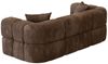 Sofa Designersofa VEGA 3-Sitzer in Stoff Egon Dunkelbraun Bild 3