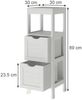 Midischrank Vilda Weiß 30 x 89 cm mit 2 Schubkästen Vicco Bild 2