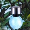 5x RGB LED Solarleuchte, Kugel, Crackle-Optik, Edelstahl, 6,5 cm Bild 3