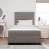 vidaXL Boxspringbett mit Matratze Taupe 120 x 190 cm Stoff 3339298 Bild 3