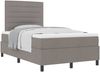 vidaXL Boxspringbett mit Matratze Taupe 120 x 190 cm Stoff 3339298 Bild 2