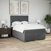 vidaXL Boxspringbett mit Matratze Dunkelgrau 140x190 cm Stoff 3292777 Bild 5