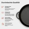 BIG-PAN Schmorpfanne Premium Gusseisenpfanne 28 cm tief Induktion mit abnehmbarem Holzgriff, Gusseisen (Pfanne Gußeisenpfanne Eisenpfanne, Cast Iron Pan), Induktion backofenfest UNBESCHICHTET Bild 4
