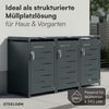 STEELSØN 'Diorus' Mülltonnenbox 3er je 240 Liter, anthrazit, Mülltonnenverkleidung aus Stahl mit Sichtstreifen, wetterfest, 116x80x203 cm, abschließbare Müllbox für 3 Tonnen Bild 2