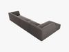 Micadoni Ecksofa Ruby 5-Sitzer Links Samt Salvador Dunkelgrau Bild 5
