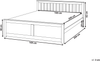 Bett mit Lattenrost Kiefernholz OLENDON 160x200 cm Braun Bild 2