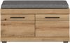 Home affaire Sitzbank SIENA, Breite 90 cm, 2 Türen, 2 Einlegeböden, 4 Fächer (1-St, hochwertige Rillenfräsung in MDF Front), Garderobenbank, Dielenbank, Bank, Flurbank, Kommode Bild 4
