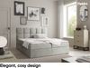 MEBLINI Boxspringbett NIKOLAS 140x200 cm mit Bettkasten – H3/Grau Boucle Polsterbett - Doppelbett mit Topper & Bonellfederkern-Matratze Bild 2