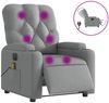 vidaXL Massagesessel Elektrisch Hellgrau Stoff 3204698 Bild 2