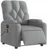 vidaXL Massagesessel Elektrisch Hellgrau Stoff 3204698 Bild 3