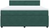 vidaXL Boxspringbett mit Matratze Dunkelgrün 180x200 cm Samt 3287803 Bild 4
