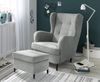 Fußhocker >OSKAR< in grey, Stoffbezug, weich, 100% Polyester - 63x43x42 (BxHxT) Bild 3