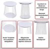 MCA Couchtisch HWC-P60, Beistelltisch Kaffeetisch Loungetisch, Metall MDF rund Ø 50cm ~ braun Bild 2