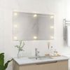 vidaXL Wandspiegel ohne Rahmen mit LED-Beleuchtung Rechteckig Glas, Mit Beleuchtung [3078645] Bild 3