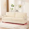 2-Sitzer Sofa Chenille weich gepolstert mit LED, USB-C, Seitentaschen & Getränkehaltern, modernes Wohnzimmer Sofa Bild 4
