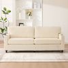 2-Sitzer Sofa Chenille weich gepolstert mit LED, USB-C, Seitentaschen & Getränkehaltern, modernes Wohnzimmer Sofa Bild 2