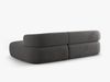 Micadoni 5-Sitzer Ecksofa Jenny Rechts Samt Salvador Dunkelgrau Bild 4