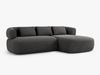 Micadoni 5-Sitzer Ecksofa Jenny Rechts Samt Salvador Dunkelgrau Bild 2