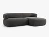 Micadoni 5-Sitzer Ecksofa Jenny Rechts Samt Salvador Dunkelgrau Bild 3