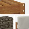 vidaXL Outdoor-Sofagarnitur mit Kissen 5 pcs Natürlich und Hellgrau 3384247 Bild 5
